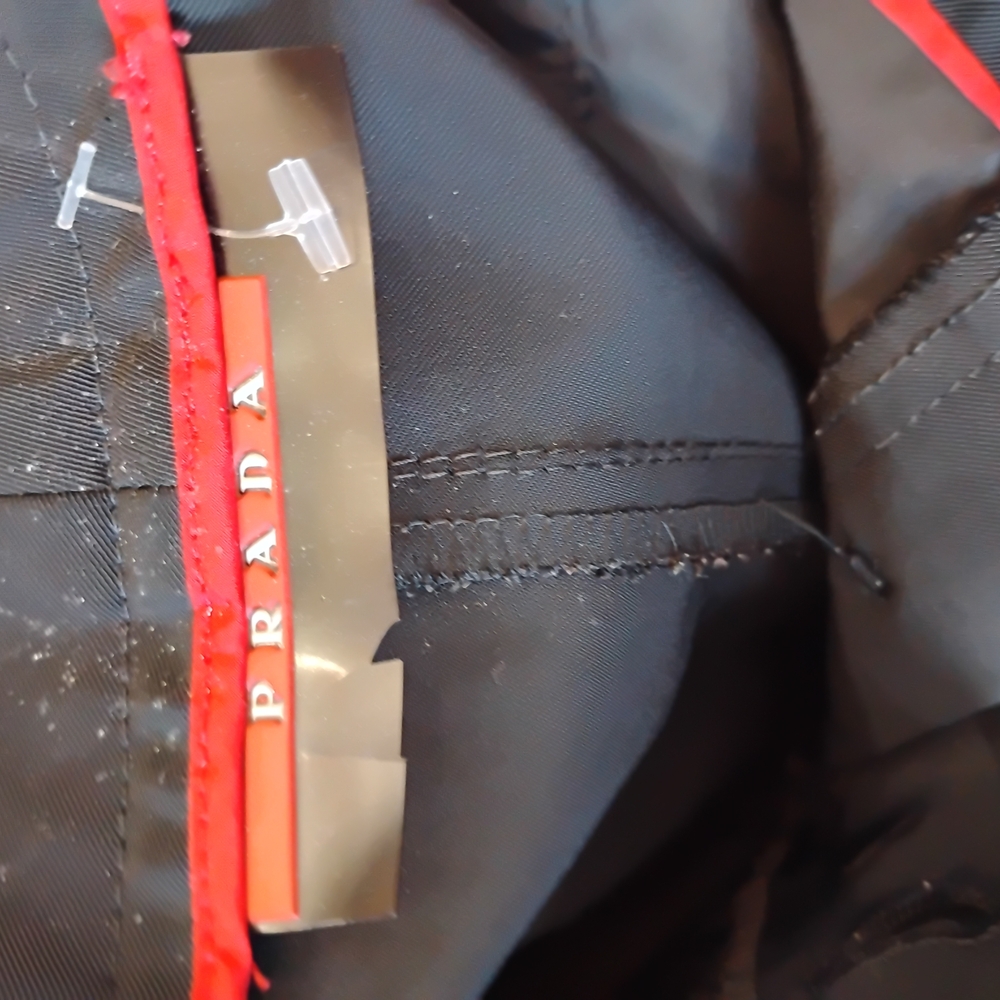 Prada Black Jacket with Red Accents